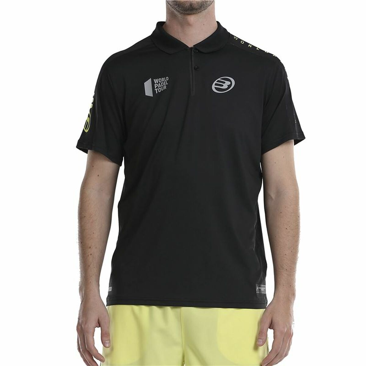 Herren Kurzarm-Poloshirt Bullpadel Liceo Paddel Schwarz - AWK Flagship