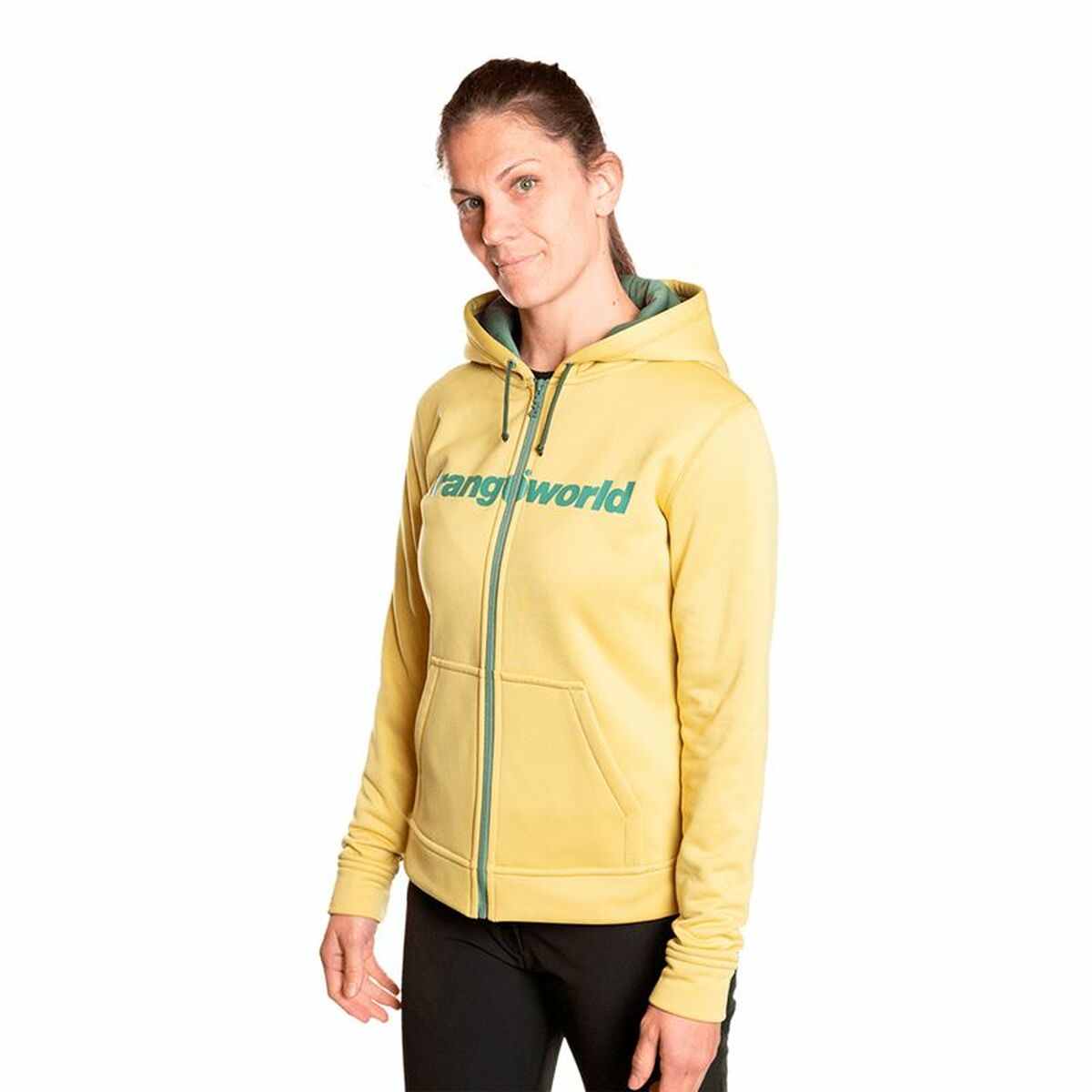 Sportjacke für Frauen Trangoworld Liena Mit Kapuze Gelb - AWK Flagship