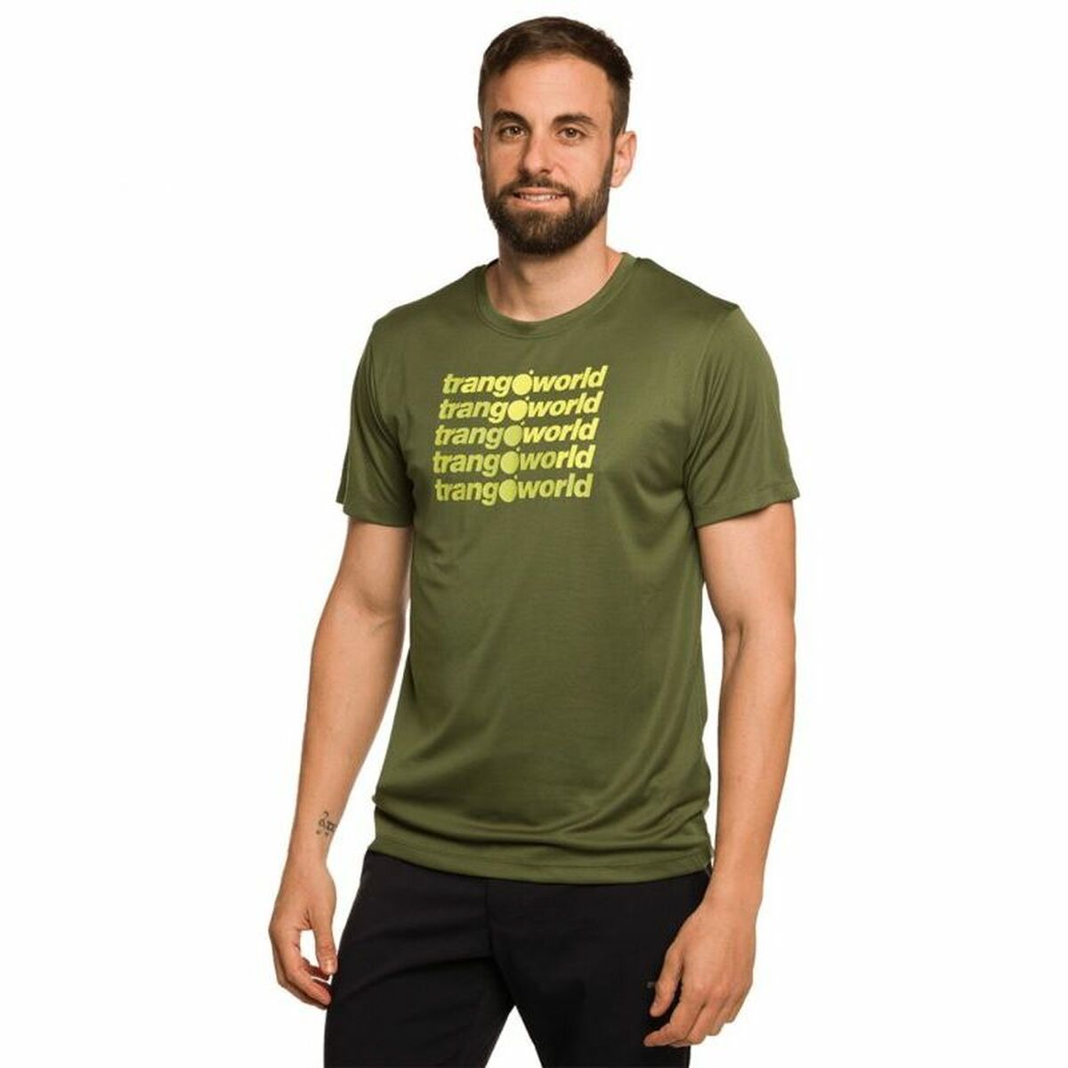 Herren Kurzarm-T-Shirt Trangoworld Arbas Dunkelgrün - AWK Flagship