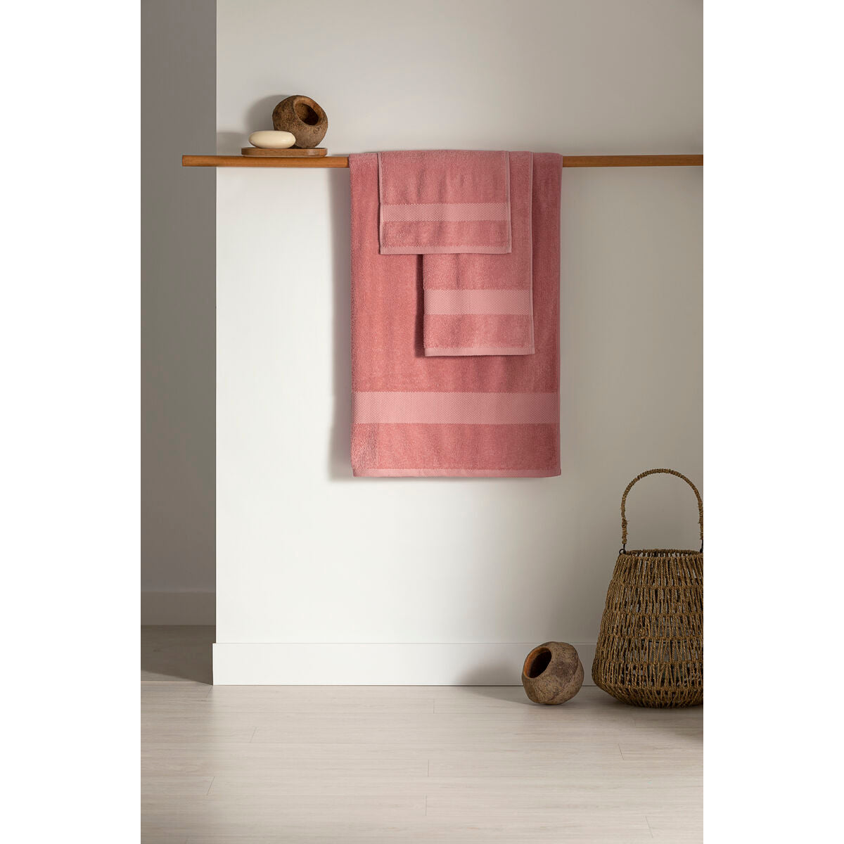 Badetuch Paduana Rosa 100 % Baumwolle 100 x 1 x 150 cm - AWK Flagship