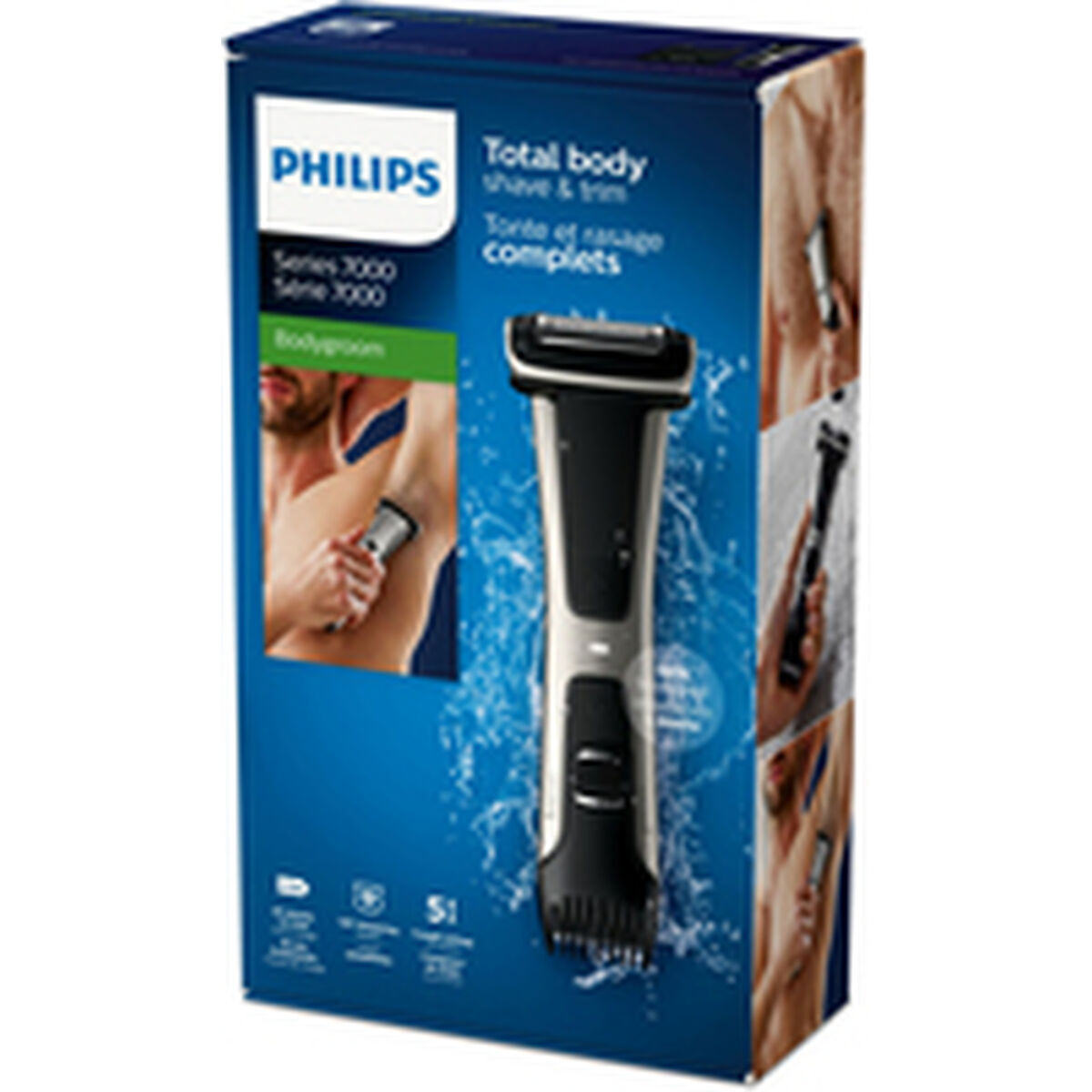 Haarschneider/Rasierer Philips Afeitadora corporal apta para la ducha Schwarz - AWK Flagship