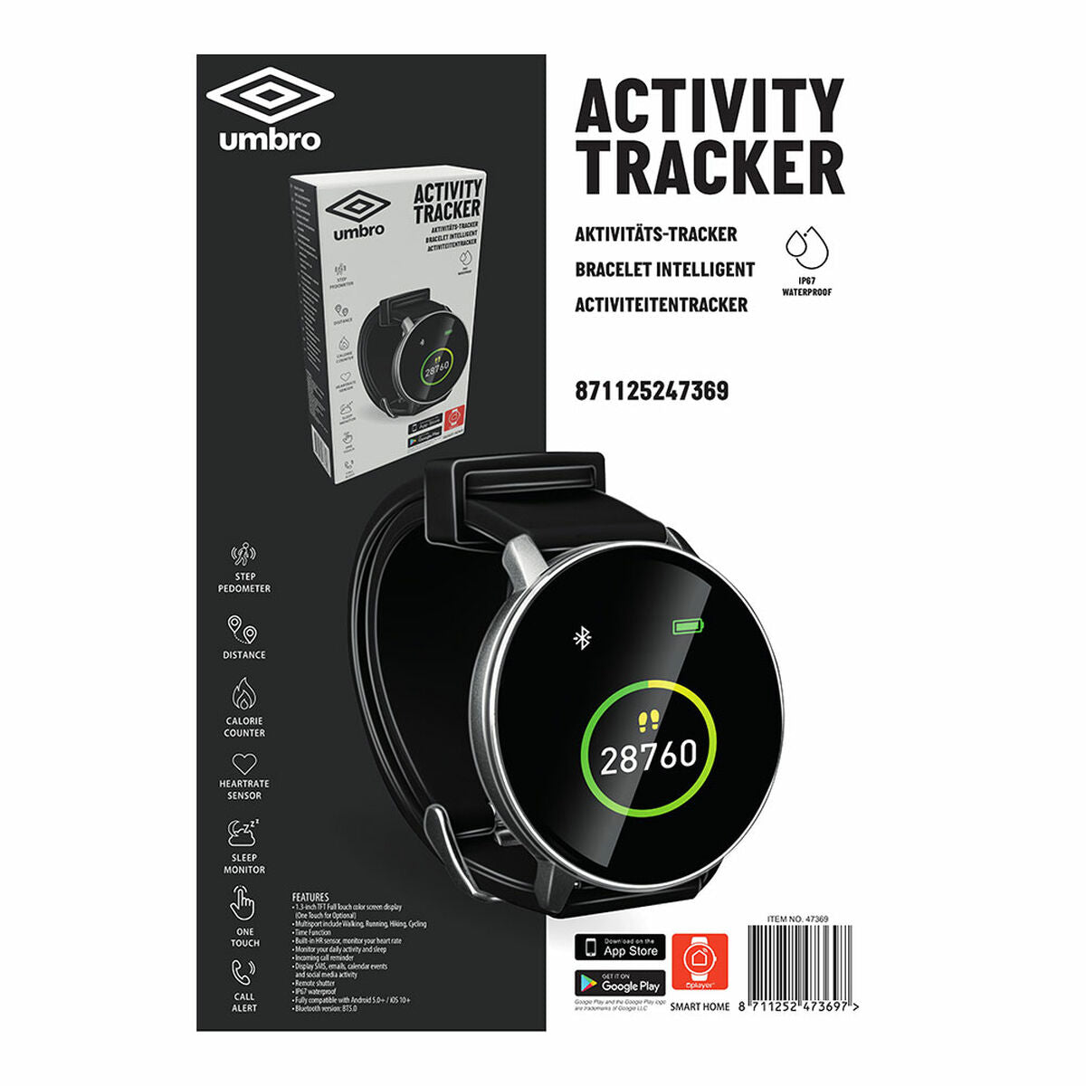 Activity-Armband Umbro Schwarz 1,3" rund - AWK Flagship