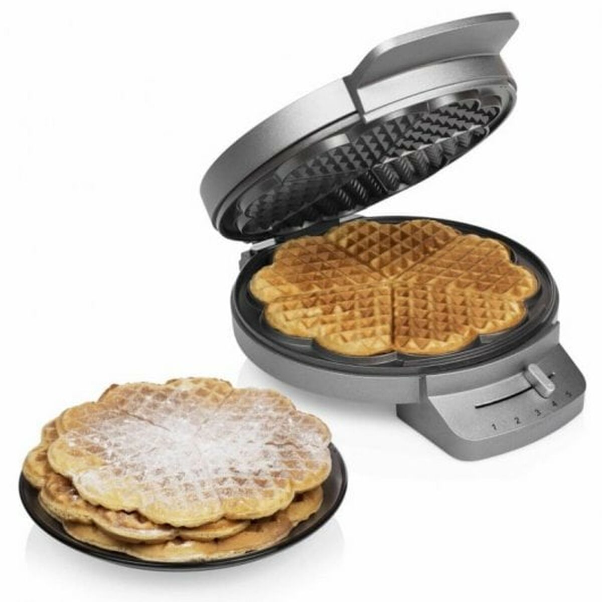 Waffeleisen Princess Princess 132380 Schwarz Silberfarben Stahl 1200 W - AWK Flagship