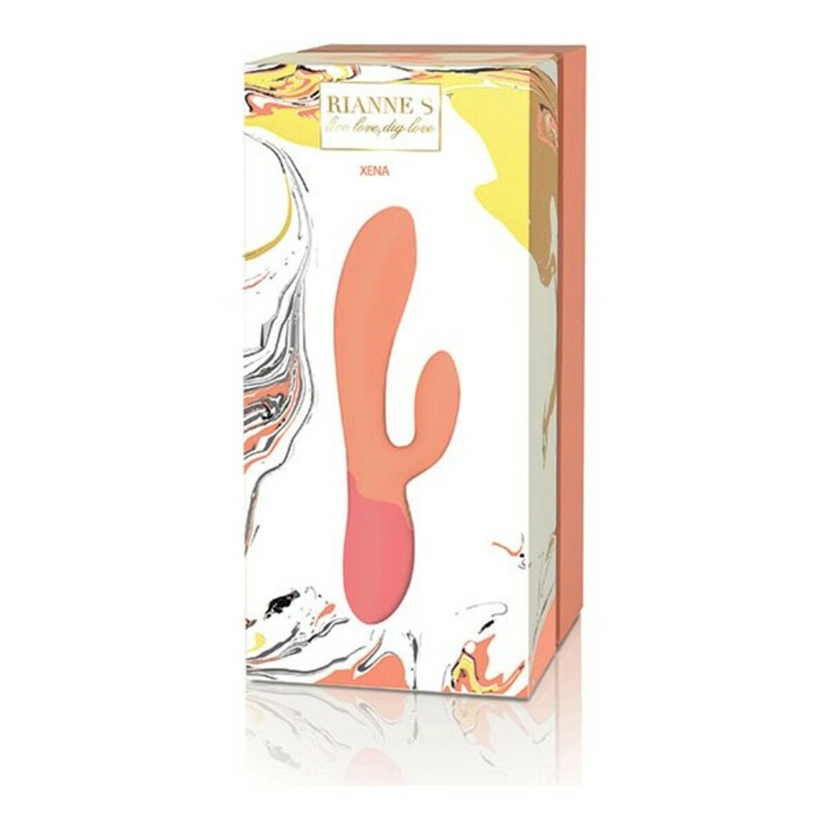 Dual Stimulationsvibrator Rianne S Essentials Xena Rabbit Orange Koralle - AWK Flagship