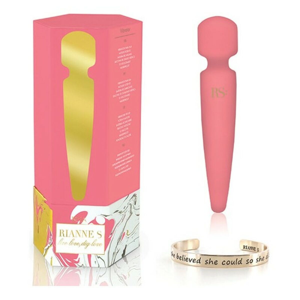 Essentials Bella Body Wand Mini-Stabvibrator Korallenrot Rianne S E26366 Rosa Koralle - AWK Flagship