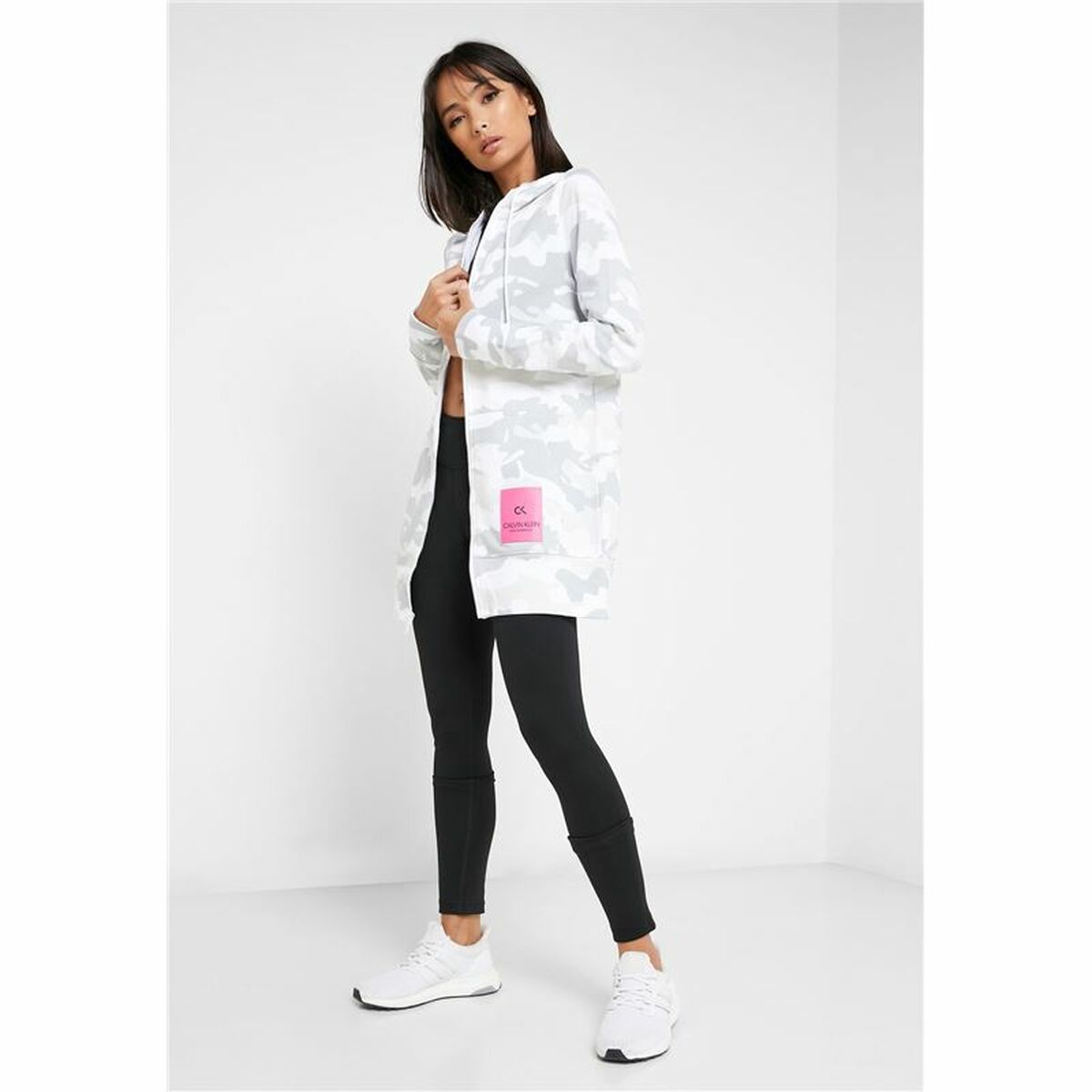 Sportjacke für Frauen Calvin Klein Full Zip Weiß - AWK Flagship