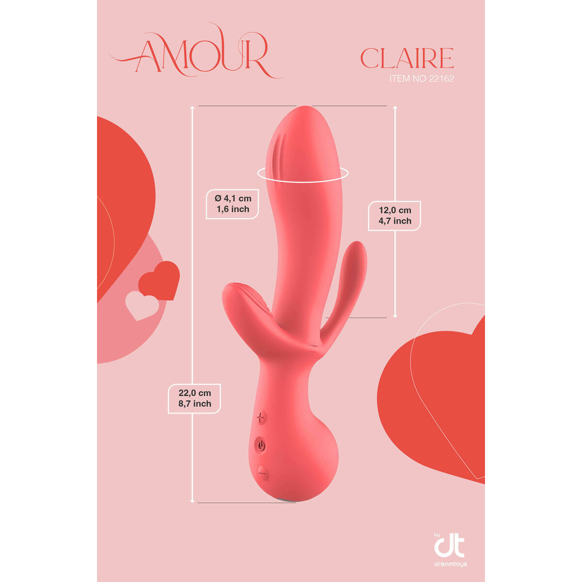 Klassischer Vibrator Dream Toys Amour Triple Pleasure Rosa - AWK Flagship