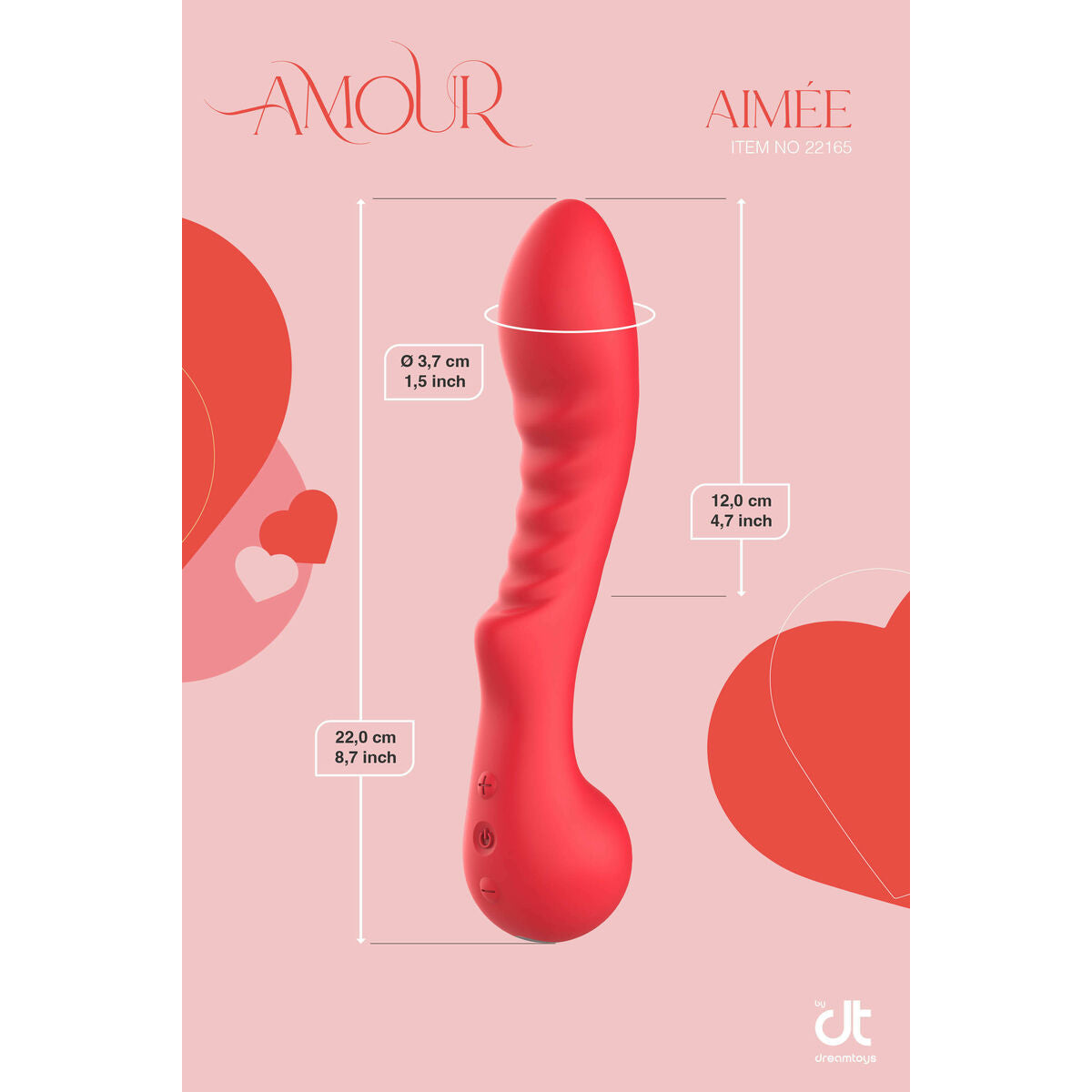 Klassischer Vibrator Dream Toys Amour Flexible G-Spot Rot - AWK Flagship