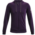 Herren Under Armour Rival Terry Magenta Jacke - Sport & Freizeit