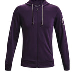 Herren Under Armour Rival Terry Magenta Jacke - Sport & Freizeit