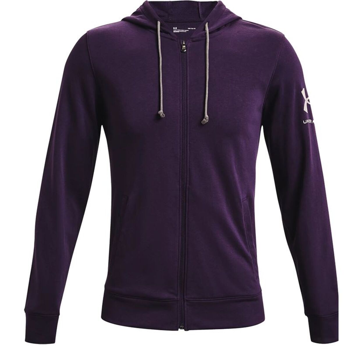 Herren Under Armour Rival Terry Magenta Jacke - Sport & Freizeit