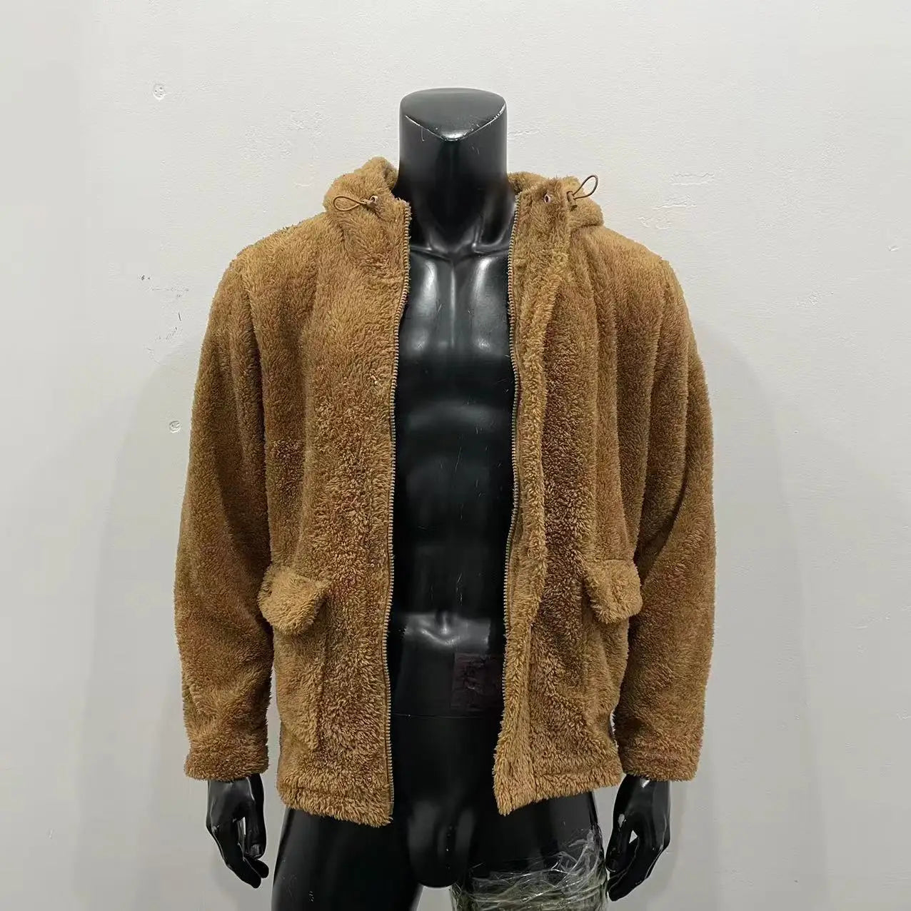 Herren Polar-Fleecejacke mit Kapuze