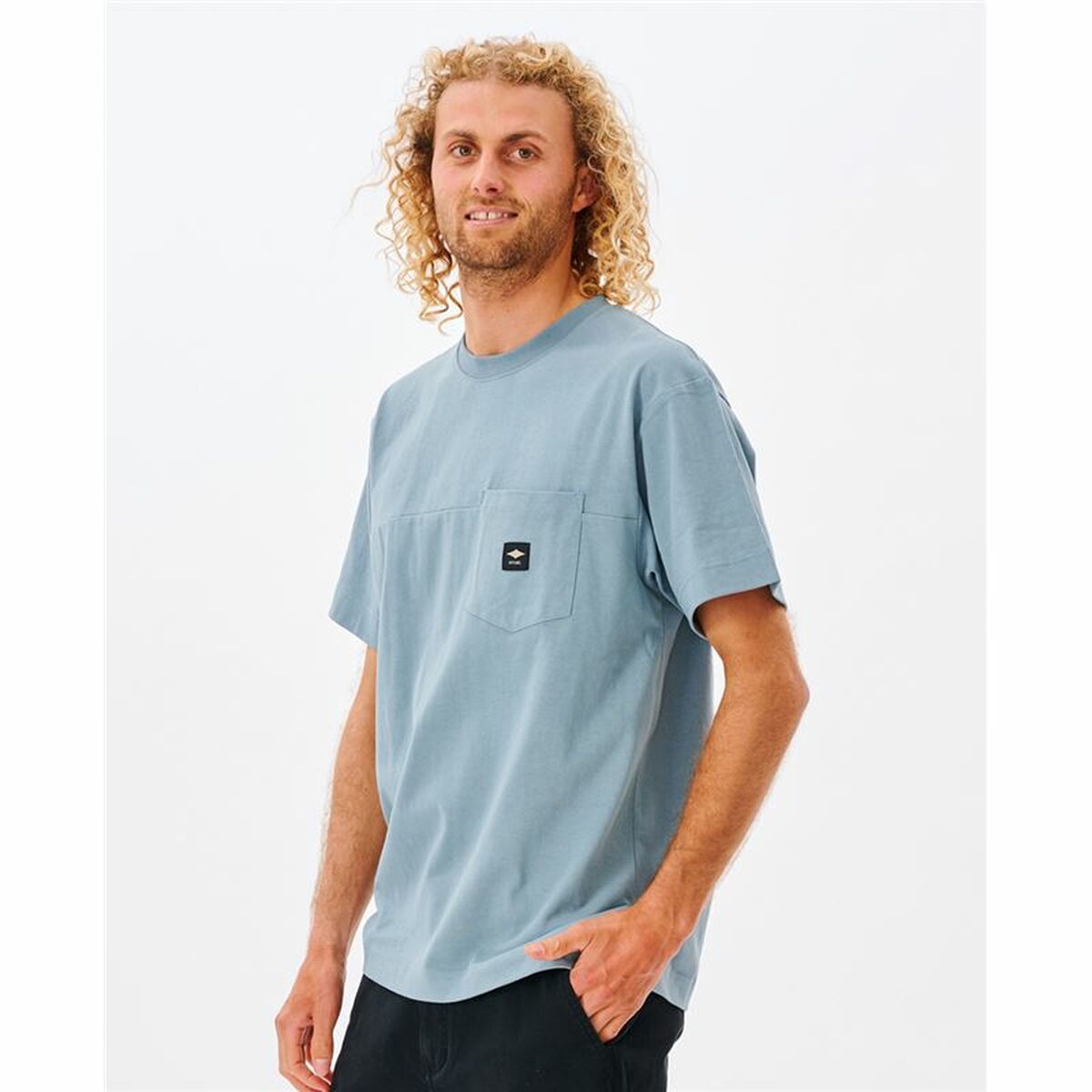 Herren Kurzarm-T-Shirt Rip Curl Pocket Quality Surf Blau - AWK Flagship