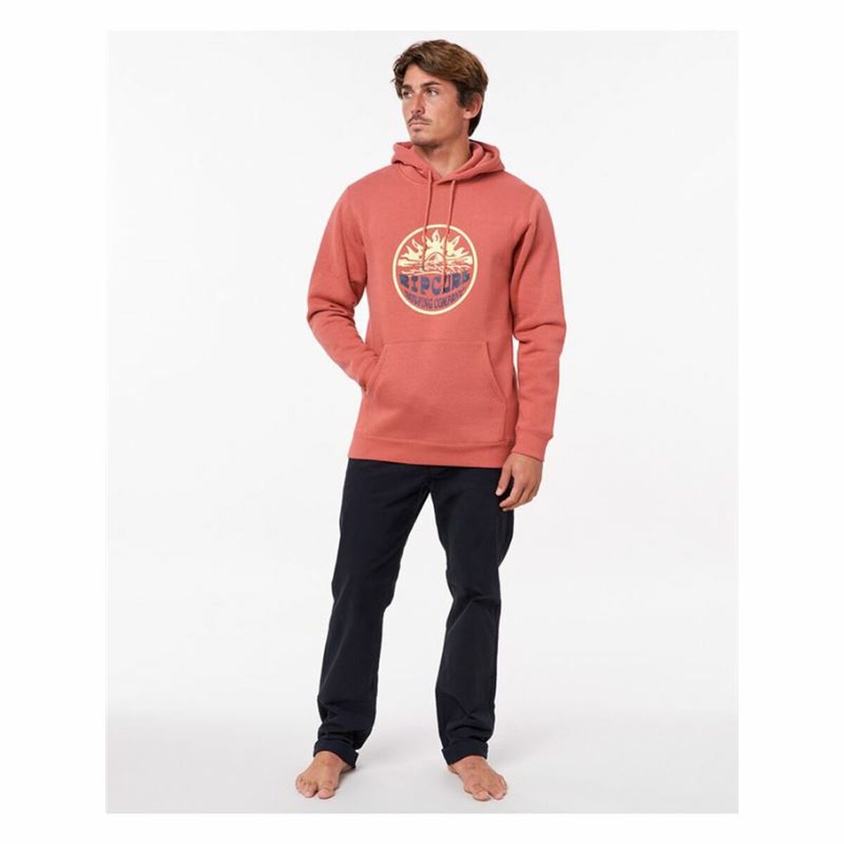 Herren Sweater mit Kapuze Rip Curl Down The Line Lachsfarben - AWK Flagship