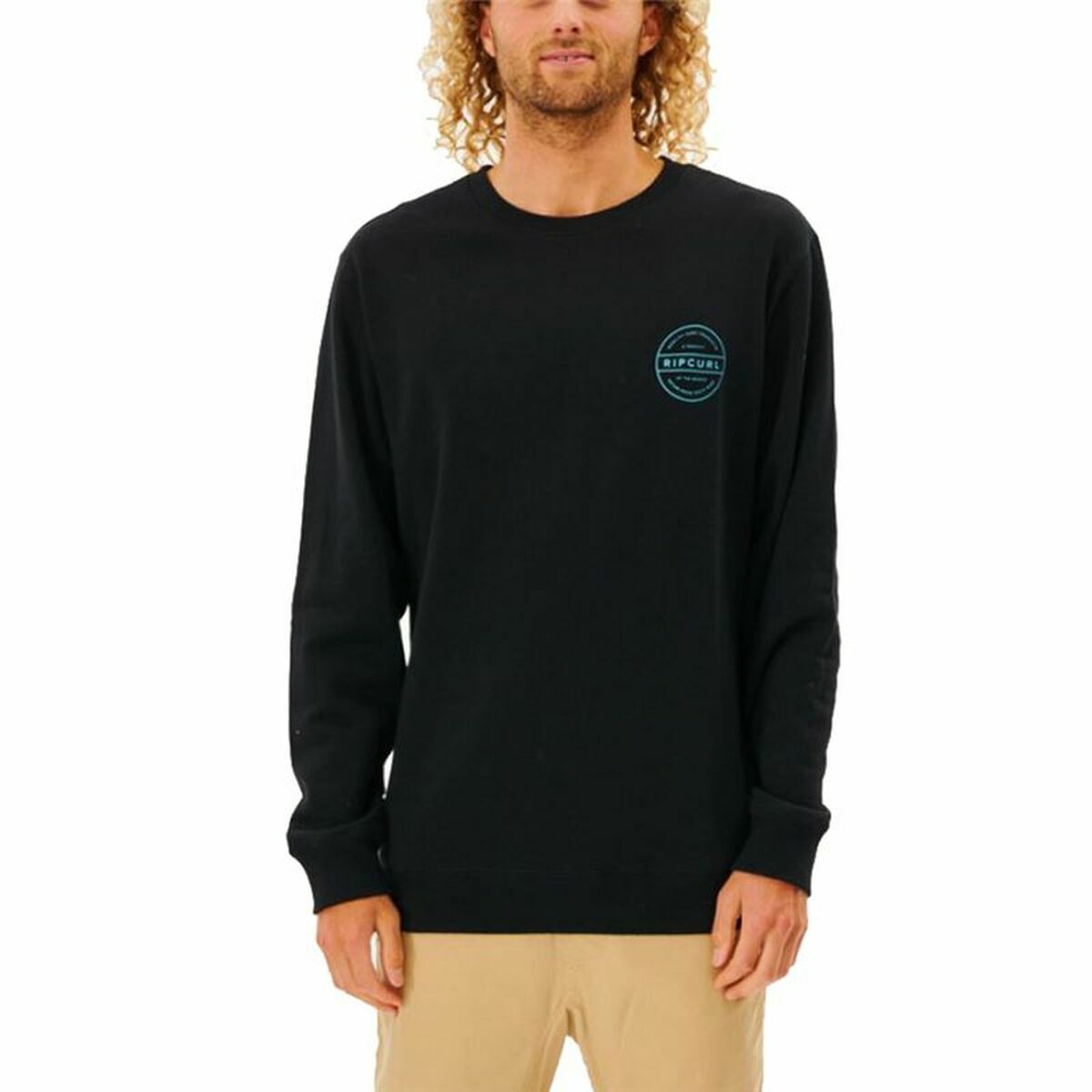 Herren Sweater ohne Kapuze Rip Curl Re Entry Crew Schwarz - AWK Flagship