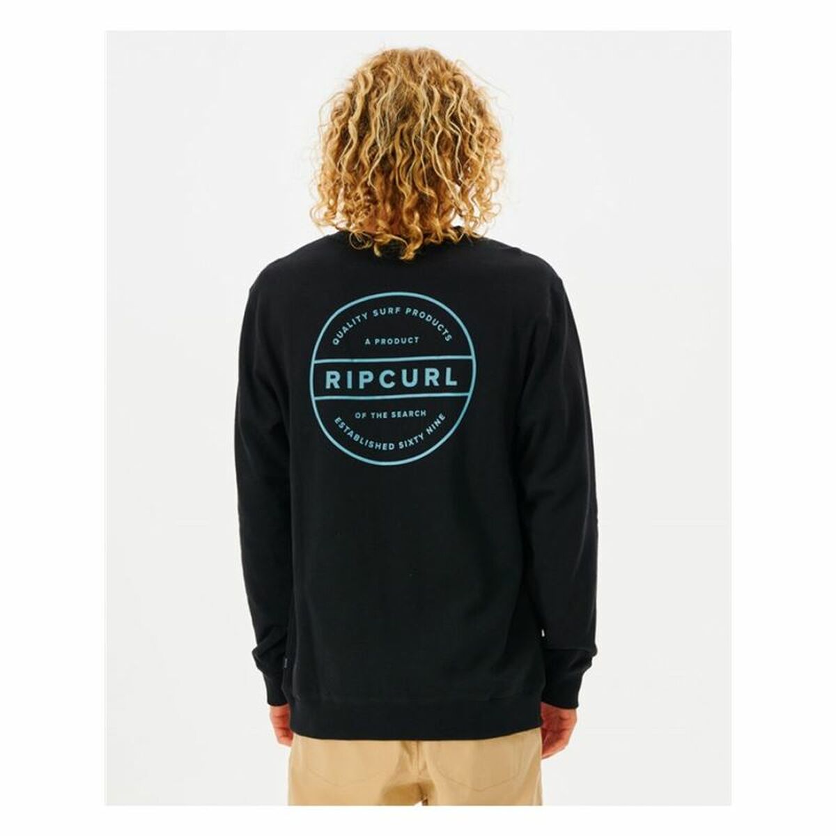 Herren Sweater ohne Kapuze Rip Curl Re Entry Crew Schwarz - AWK Flagship