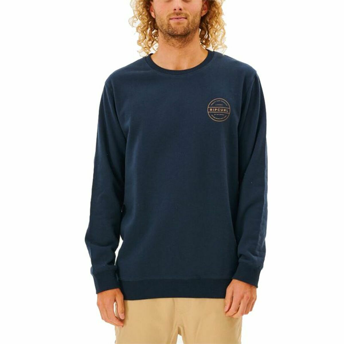 Herren Sweater ohne Kapuze Rip Curl Re Entry Crew Marineblau - AWK Flagship