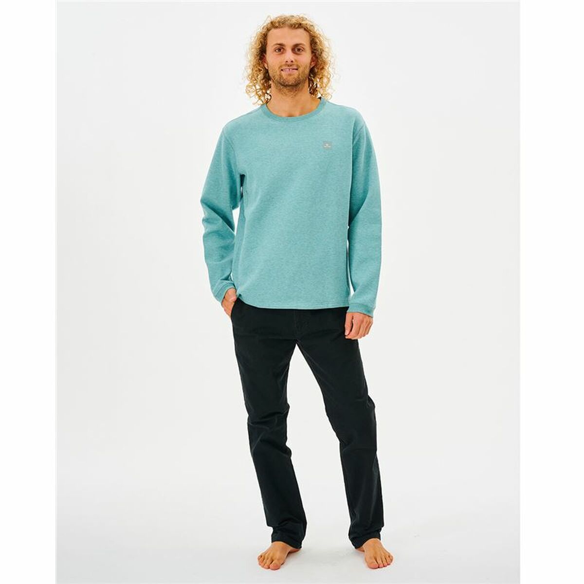 Herren Sweater ohne Kapuze Rip Curl Vaporcool Hellblau - AWK Flagship