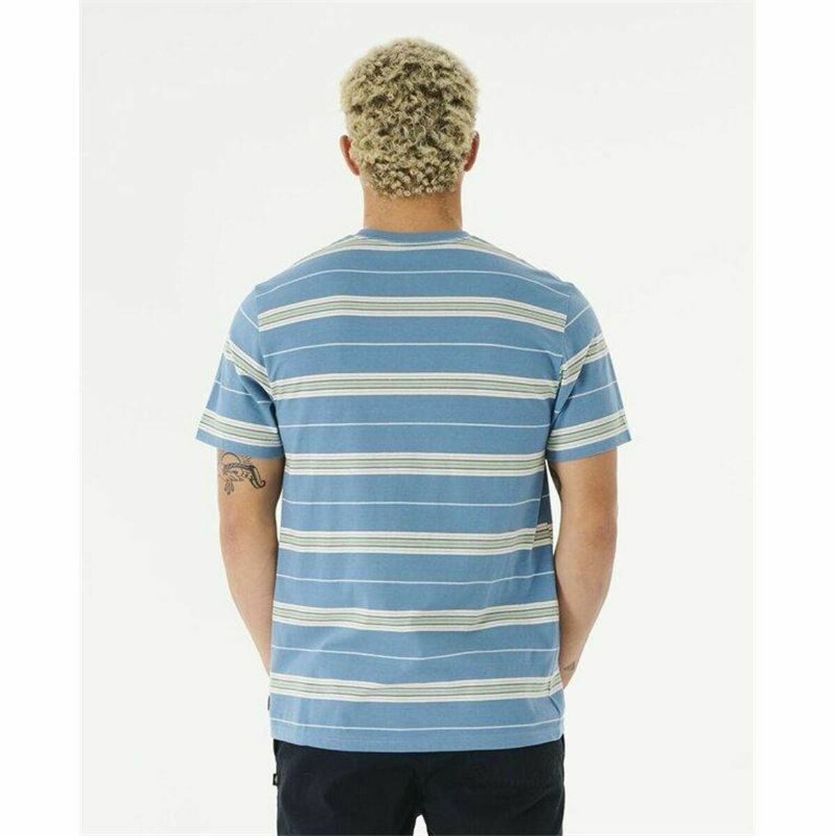 T-Shirt Rip Curl Surf Revival Stripe Aquamarin Herren - AWK Flagship