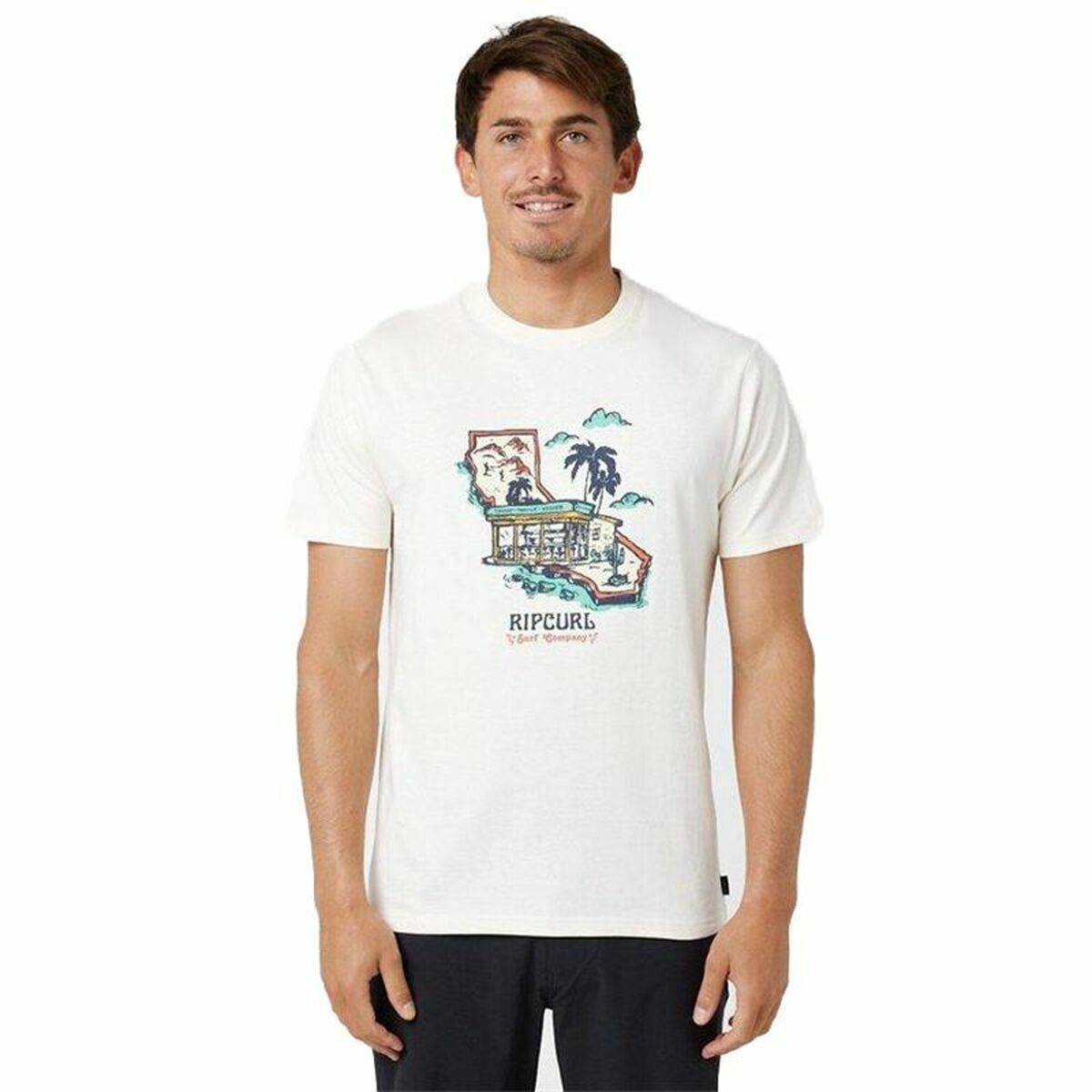 T-Shirt Rip Curl Framed Weiß Herren - AWK Flagship