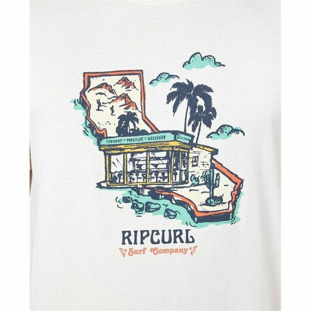 T-Shirt Rip Curl Framed Weiß Herren - AWK Flagship