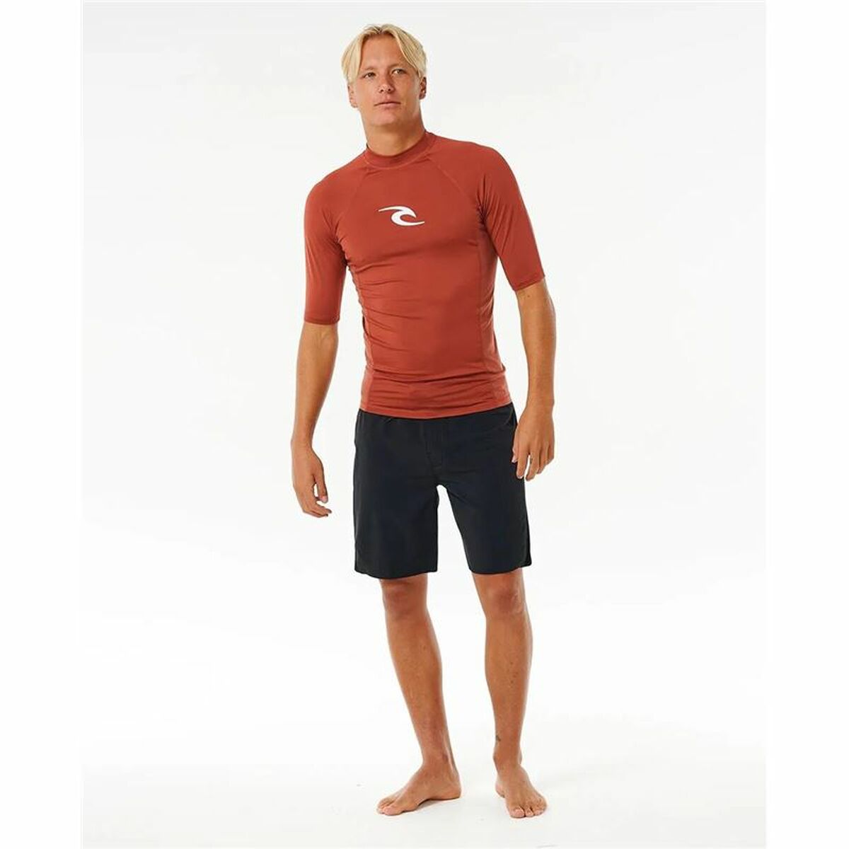 Herren Kurzarm-T-Shirt Rip Curl Waves Upf Braun - AWK Flagship