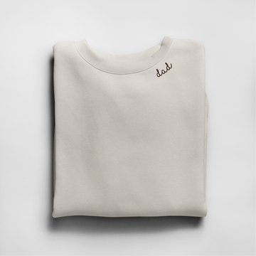 Beebila Dad Sweatshirt in Beige mit Kragenstickerei
