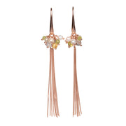 Cherie Color Tassel Ohrringe – Roségold und Silber