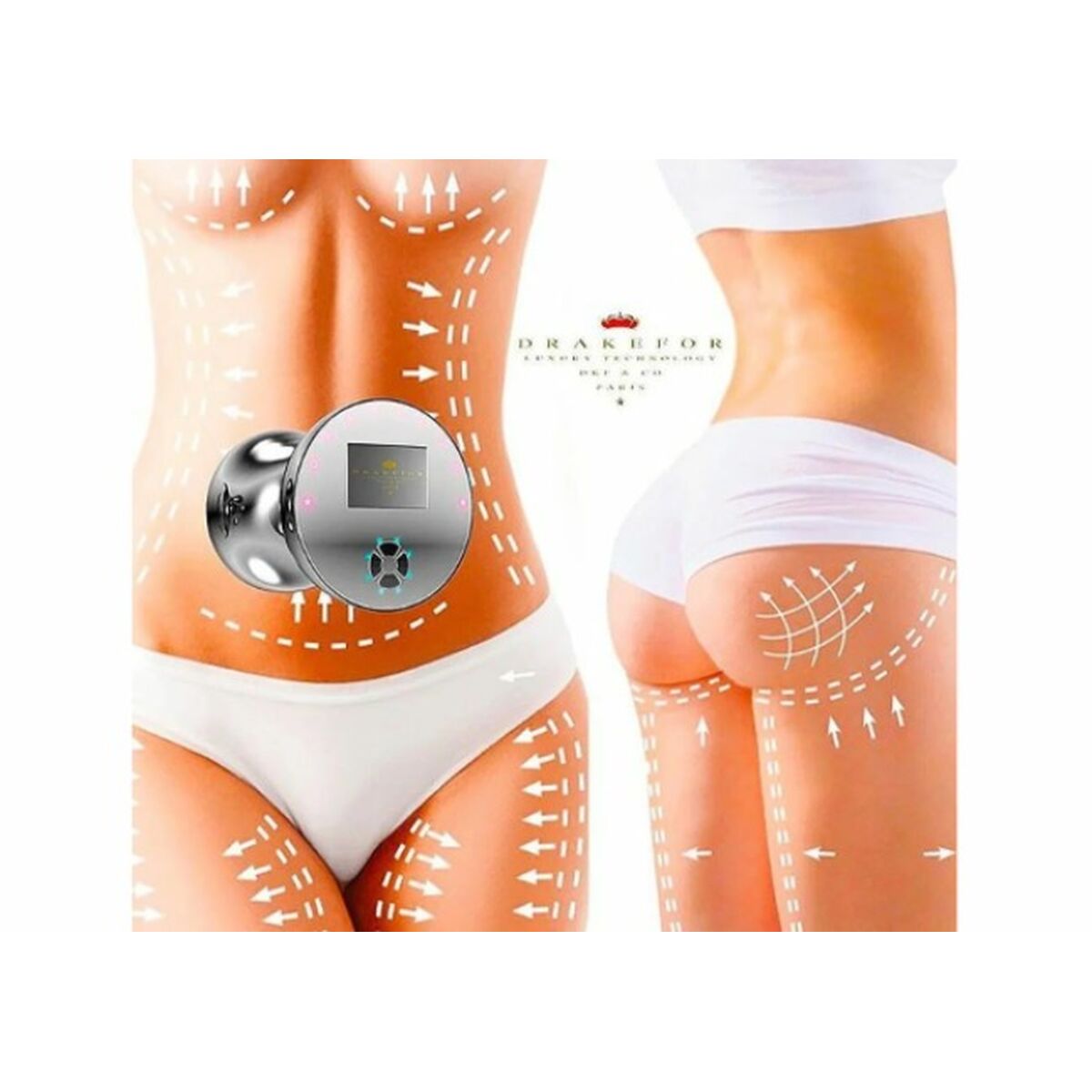 Massagegerät für Anti-Cellulite Vakuumtherapie Drakefor DKF-CO&CO Silberfarben - AWK Flagship