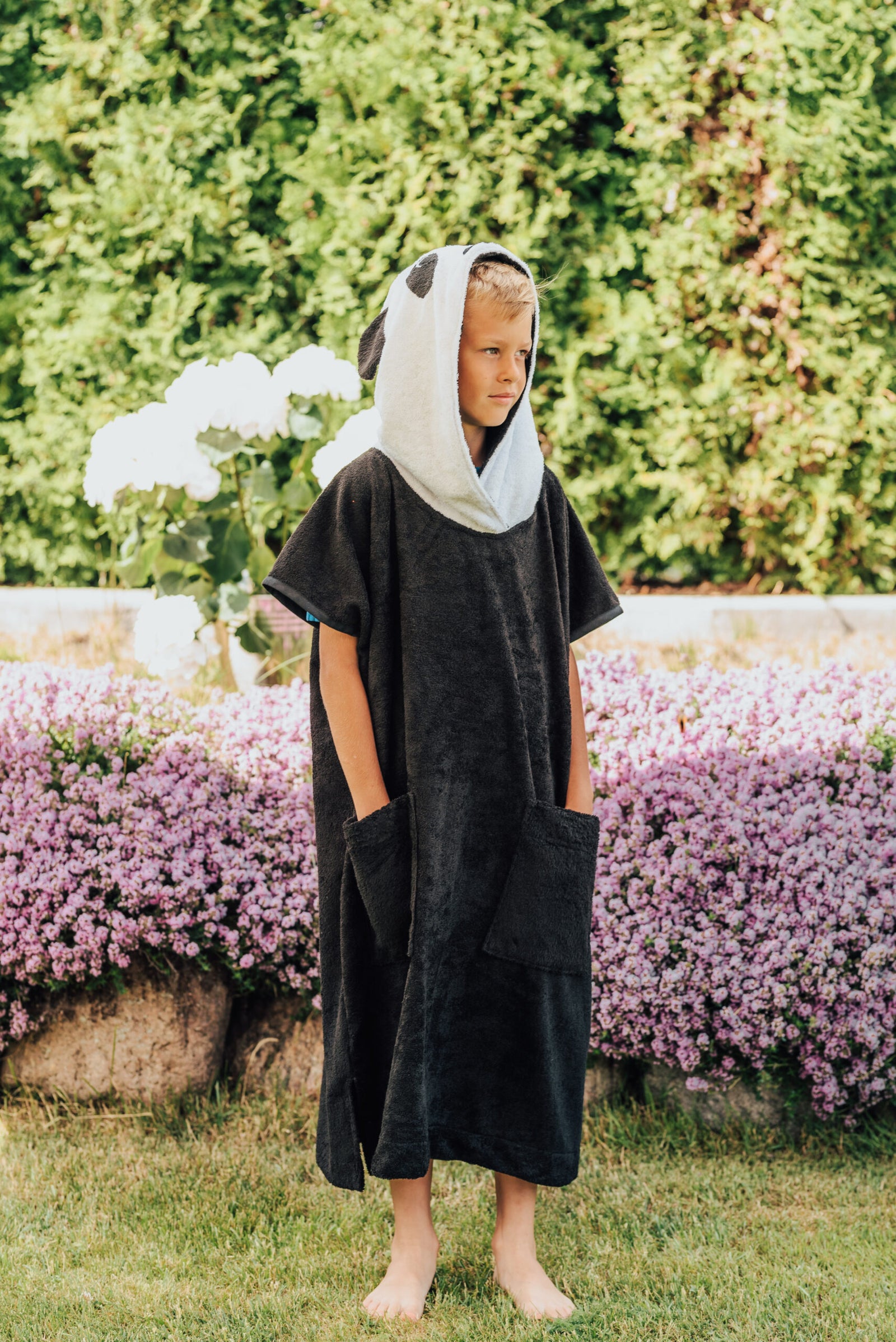 Kurzarm-Poncho PANDA für Kinder, Größe 122-150 – Produktansicht 5