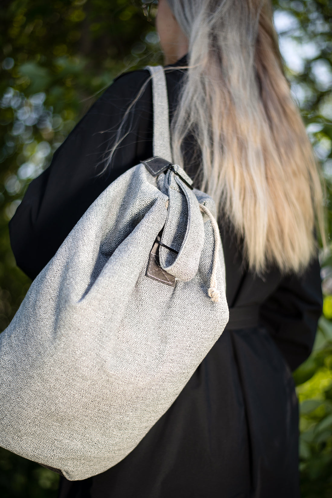 Upcycling-Handtasche Märss – Grün – Detailansicht 2