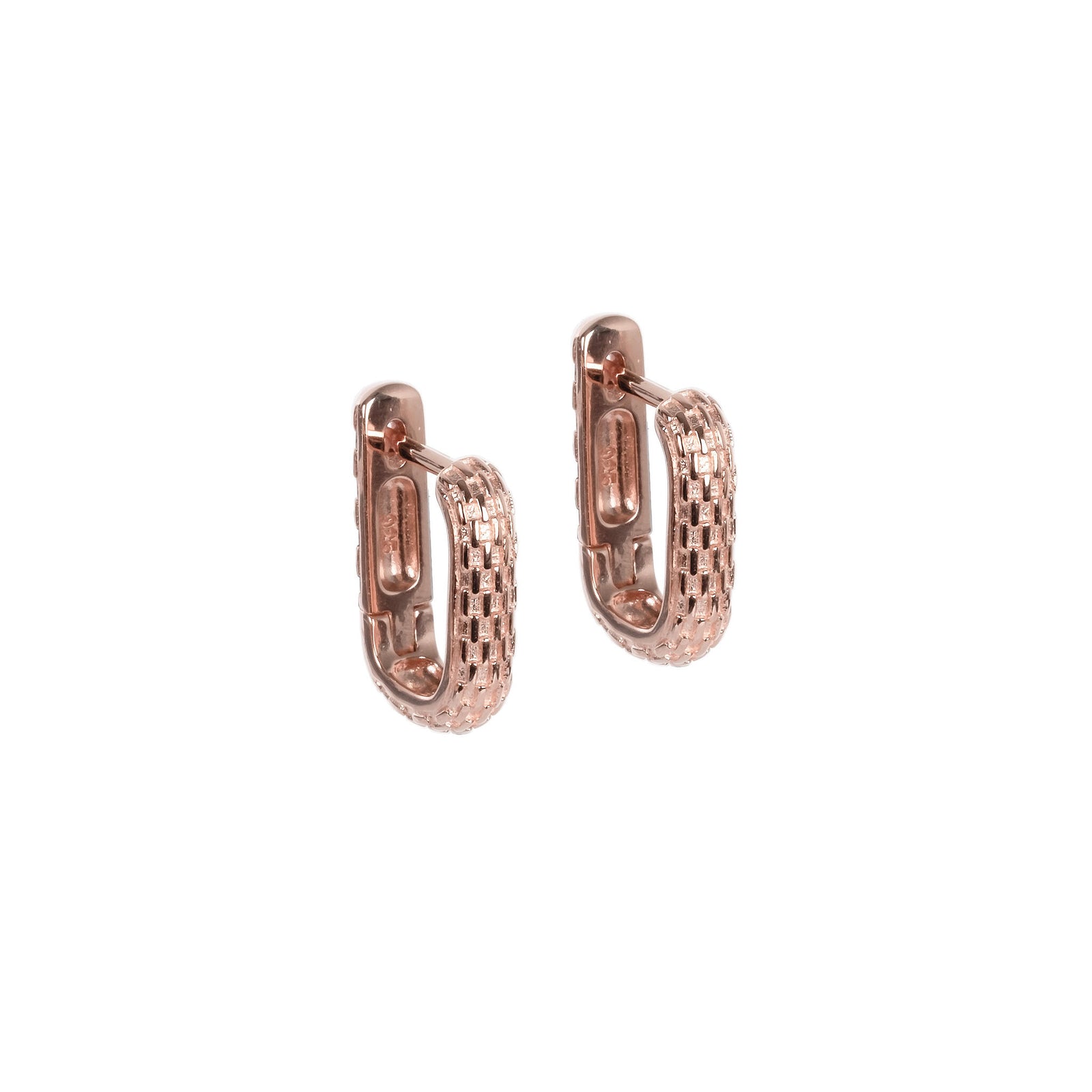 Honey Bee Hoopy Ohrringe – Roségold und Silber