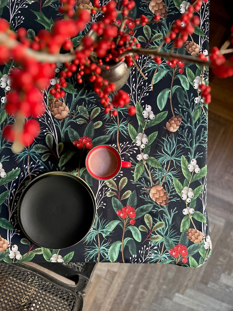 Rechteckige Tischdecke mit Weihnachtsmotiv – Christmas Forest