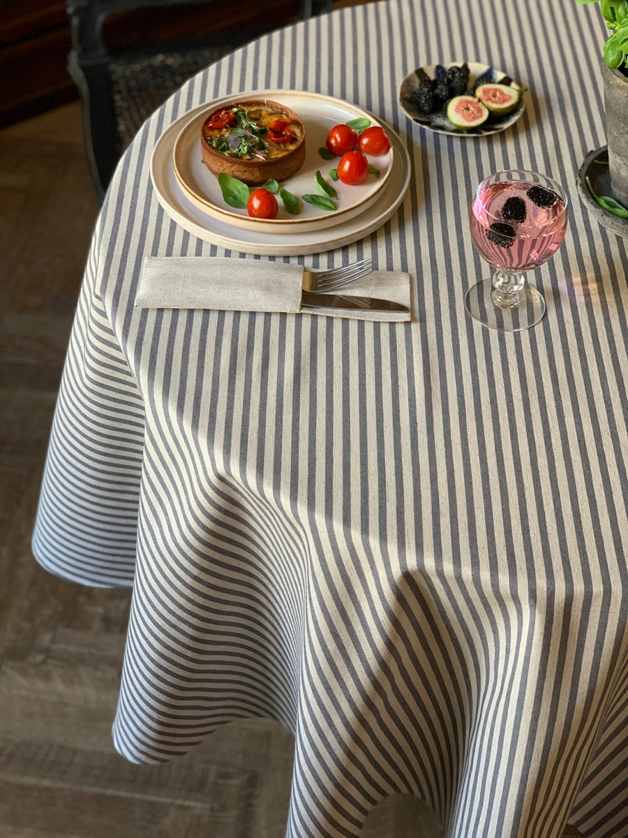 Runde Tischdecke aus recyceltem Stoff – Nord 1