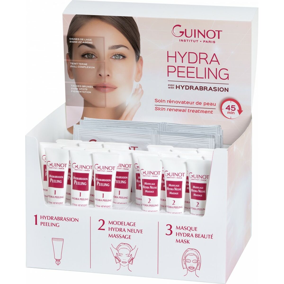 Set mit Damenkosmetik Guinot Hydra Peeling 3 Stücke - AWK Flagship