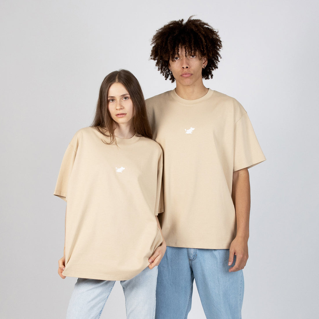 Schweres T-Shirt Moomin Classics – Beige – Detailansicht 1
