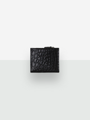 Klassische Leder-Geldbörse MINI TAAL – Schwarz Croco