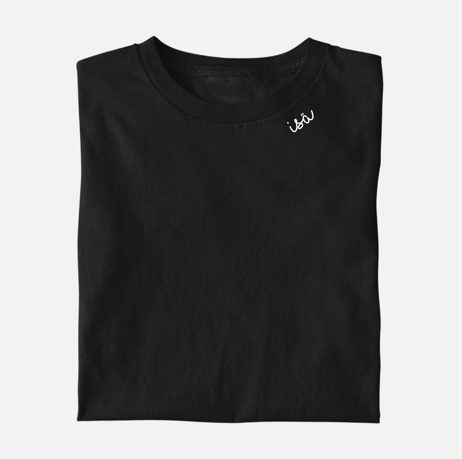 Bio-Baumwoll-T-Shirt mit besticktem Kragen "Isä" (FIN)
