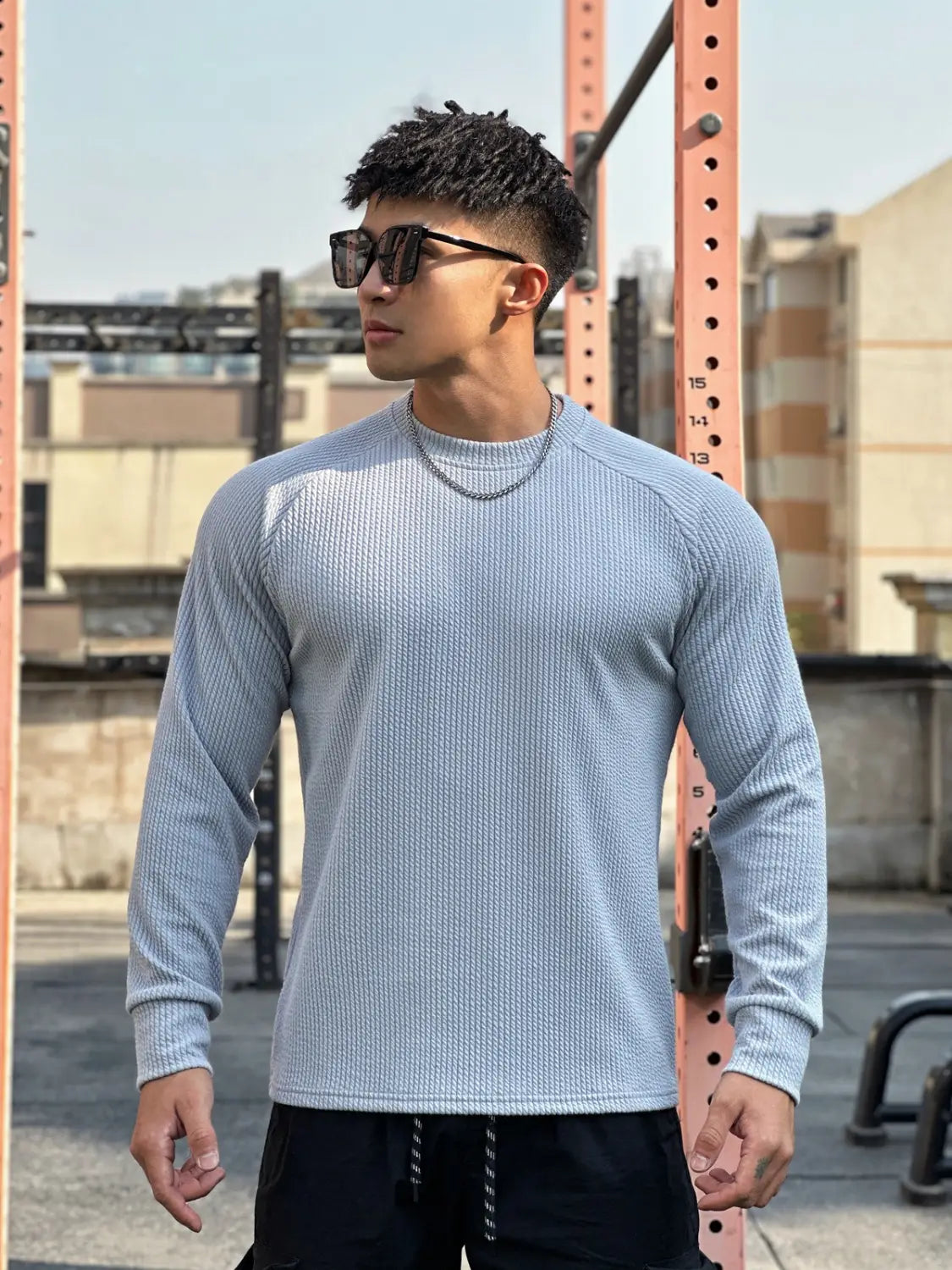 Herren Plus-Size Pullover locker mit Rundhals