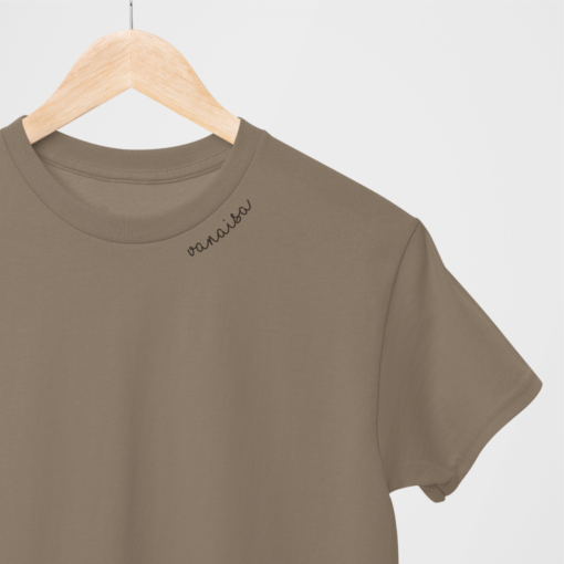 Bio-Baumwoll-T-Shirt mit besticktem Kragen "Vanaisa" (EE) – Detailansicht 4