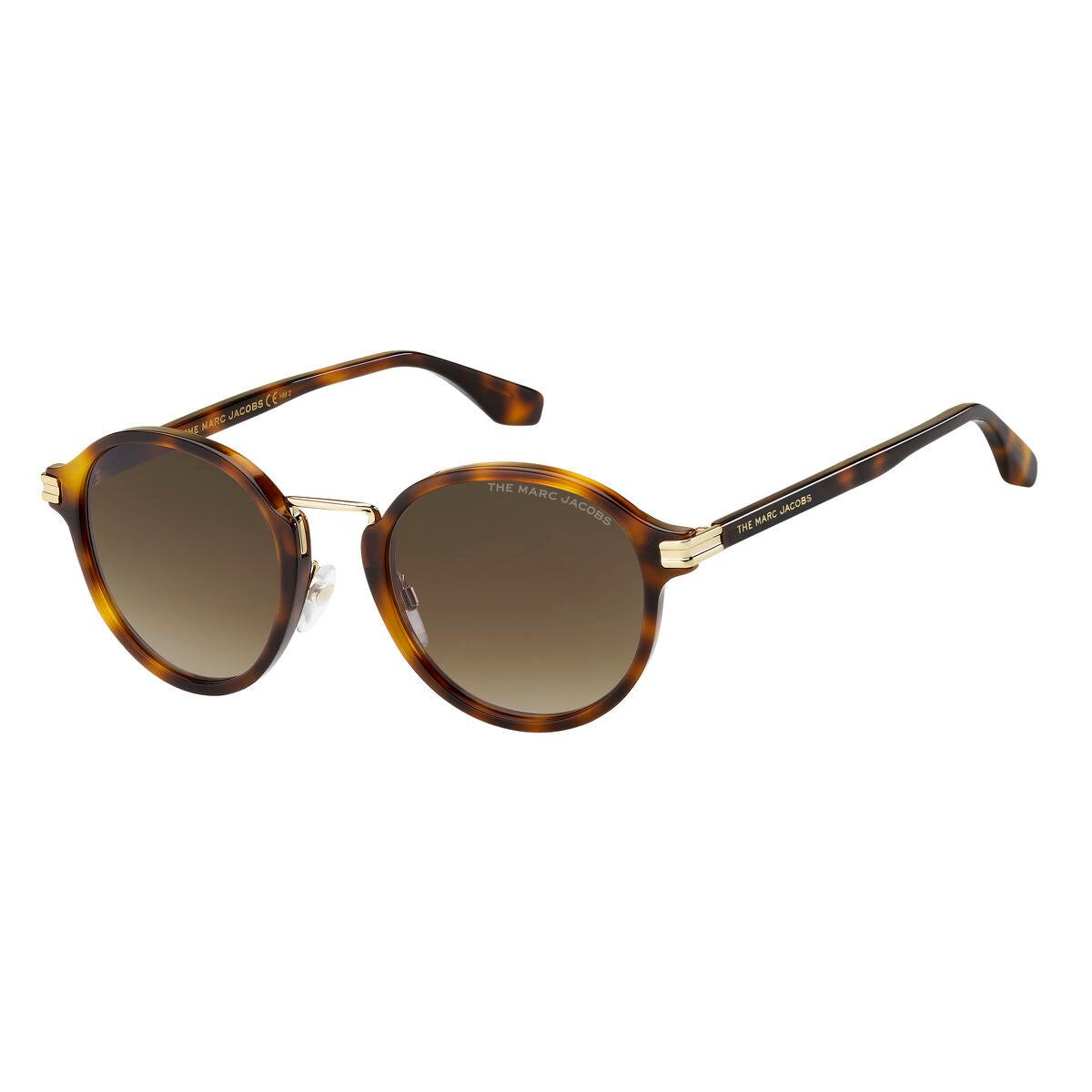 Tortoiseshell sunglasses with gold accents, Marc Jacobs Herrensonnenbrille Gold mit UV-Schutz