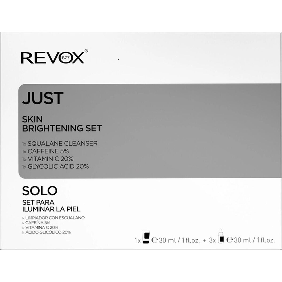 Unisex-Kosmetik-Set Revox B77 Just Skin Brightening 4 Stücke - AWK Flagship