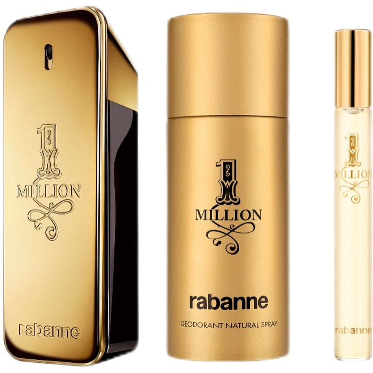 Set mit Herrenparfüm Paco Rabanne 1 Million 3 Stücke - AWK Flagship