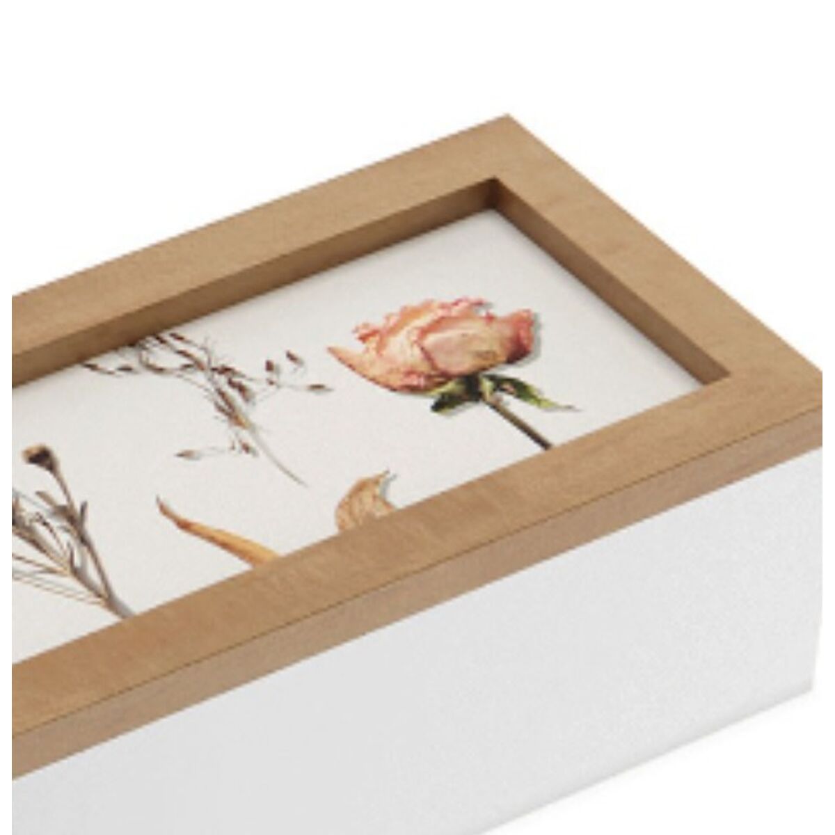 Dekorative Box Versa Blomster Holz MDF 9 x 6 x 24 cm - AWK Flagship