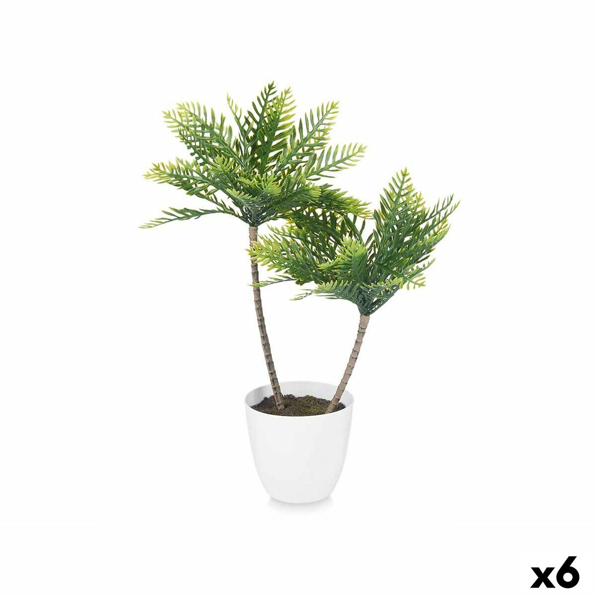 Dekorationspflanze Palme Kunststoff 36 x 55,5 x 24 cm (6 Stück) - AWK Flagship