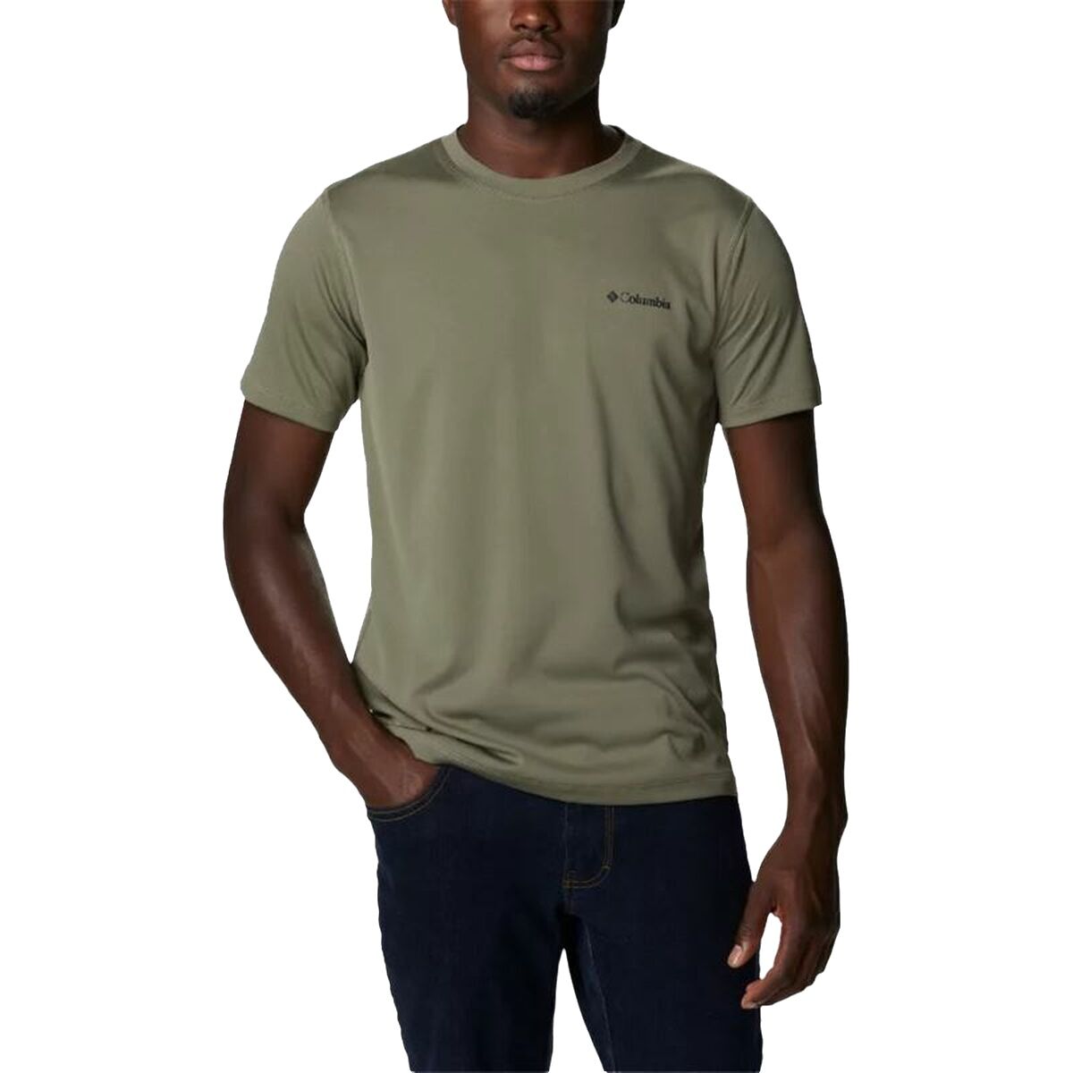 Herren Kurzarm-T-Shirt Columbia Zero Rules Olive - AWK Flagship