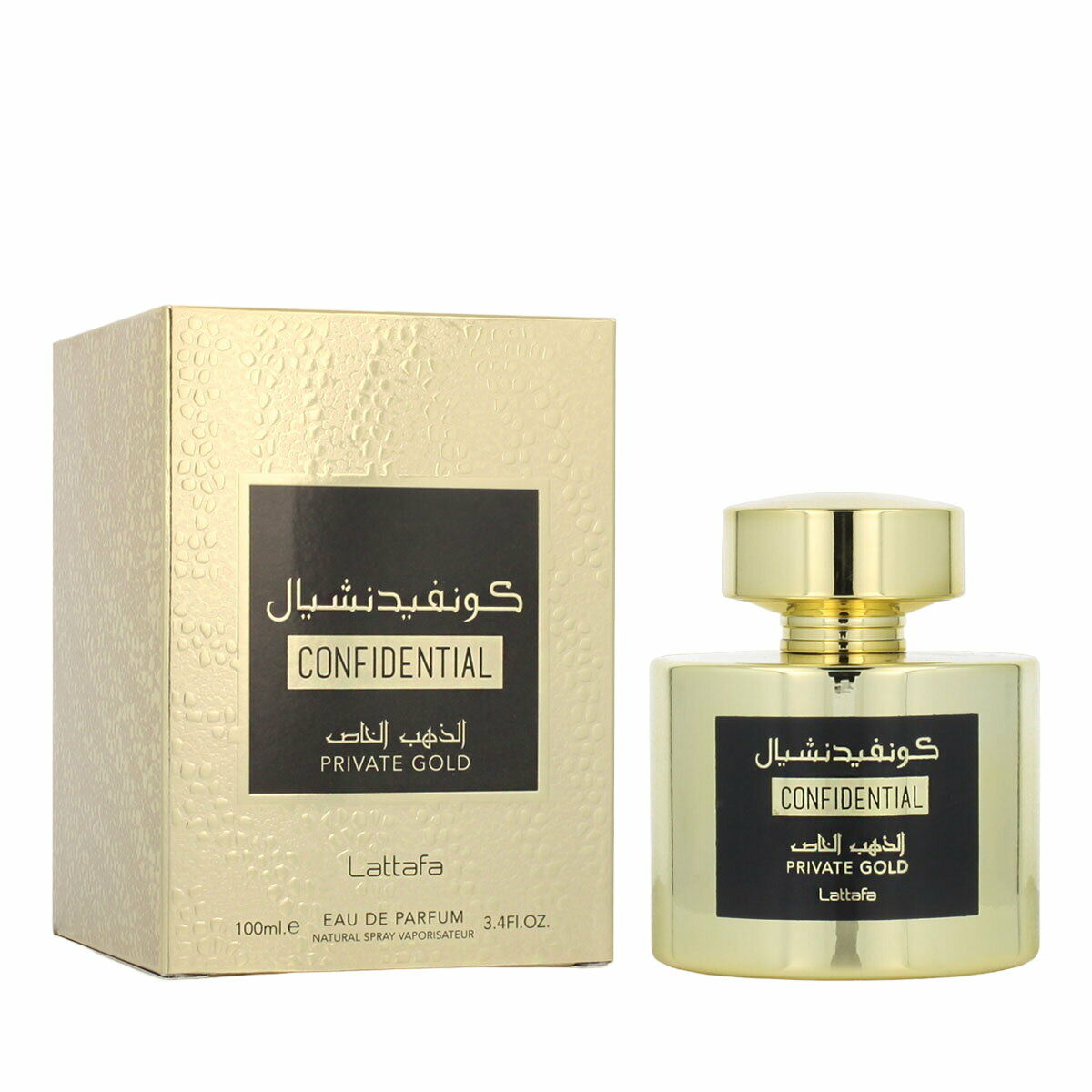 Unisex-Parfüm Lattafa EDP Confidential Private Gold 100 ml - AWK Flagship