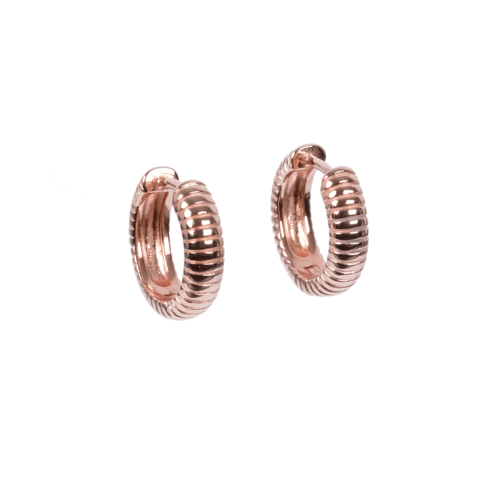 Serena Hoopy Ohrringe – Roségold und Silber