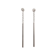 Stardust Falling Ohrringe – Roségold und Silber