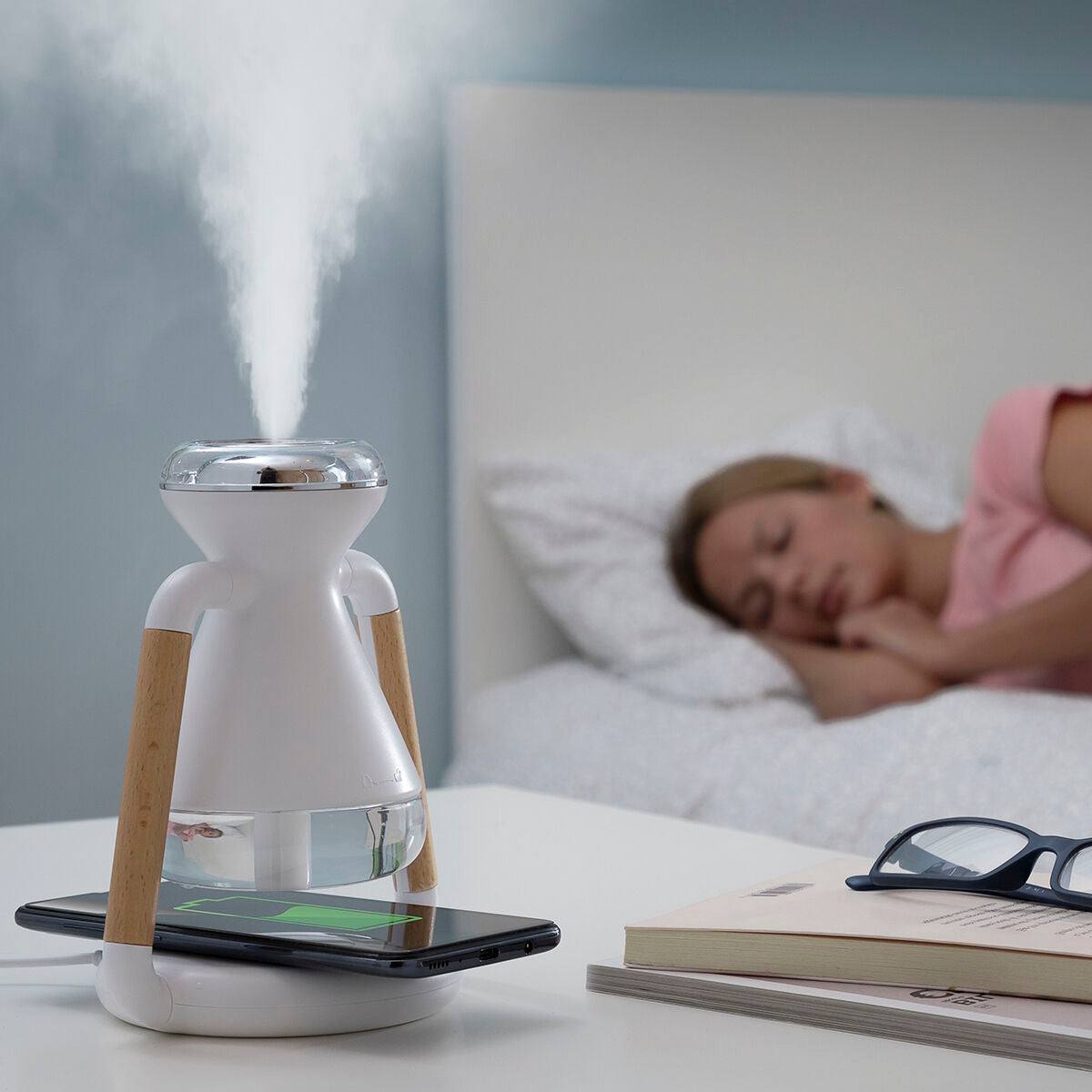 Luftbefeuchter, Aroma Diffuser und kabelloses Ladegerät, 3-in-1 Misvolt InnovaGoods - AWK Flagship